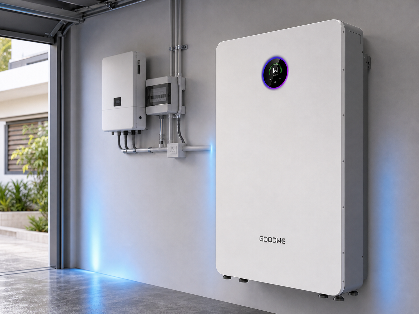 GoodWe hybrid inverter and battery storage installed in a Malaysian home