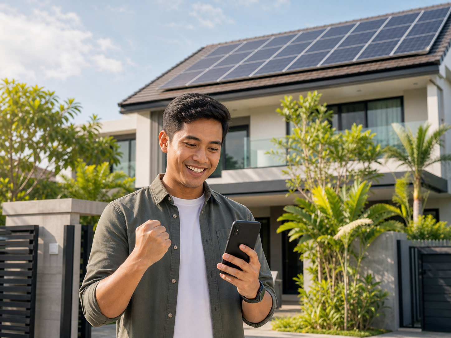 Happy Astern solar customer